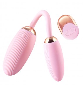 MizzZee - Joyful Dual Vibrating Egg Wireless Remote Control (Chargeable - Pink)